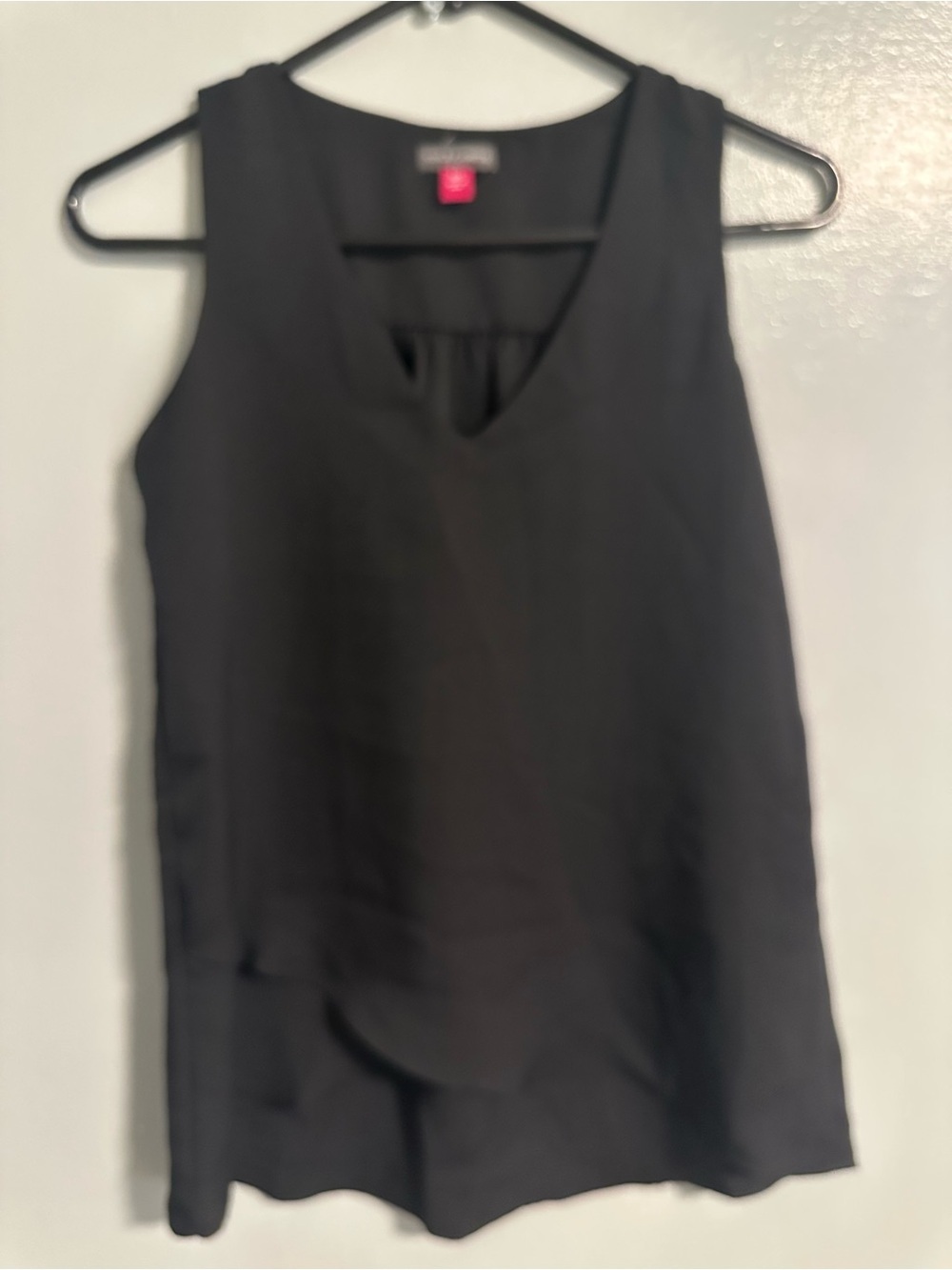 Vince Camuto Black Sleeveless V-Neck Tank Size SSX